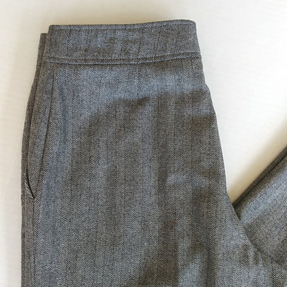 Valerie Stevens Striped Woolmark Blend Trouser Dress Pants 12 Gray Black White - Picture 7 of 16